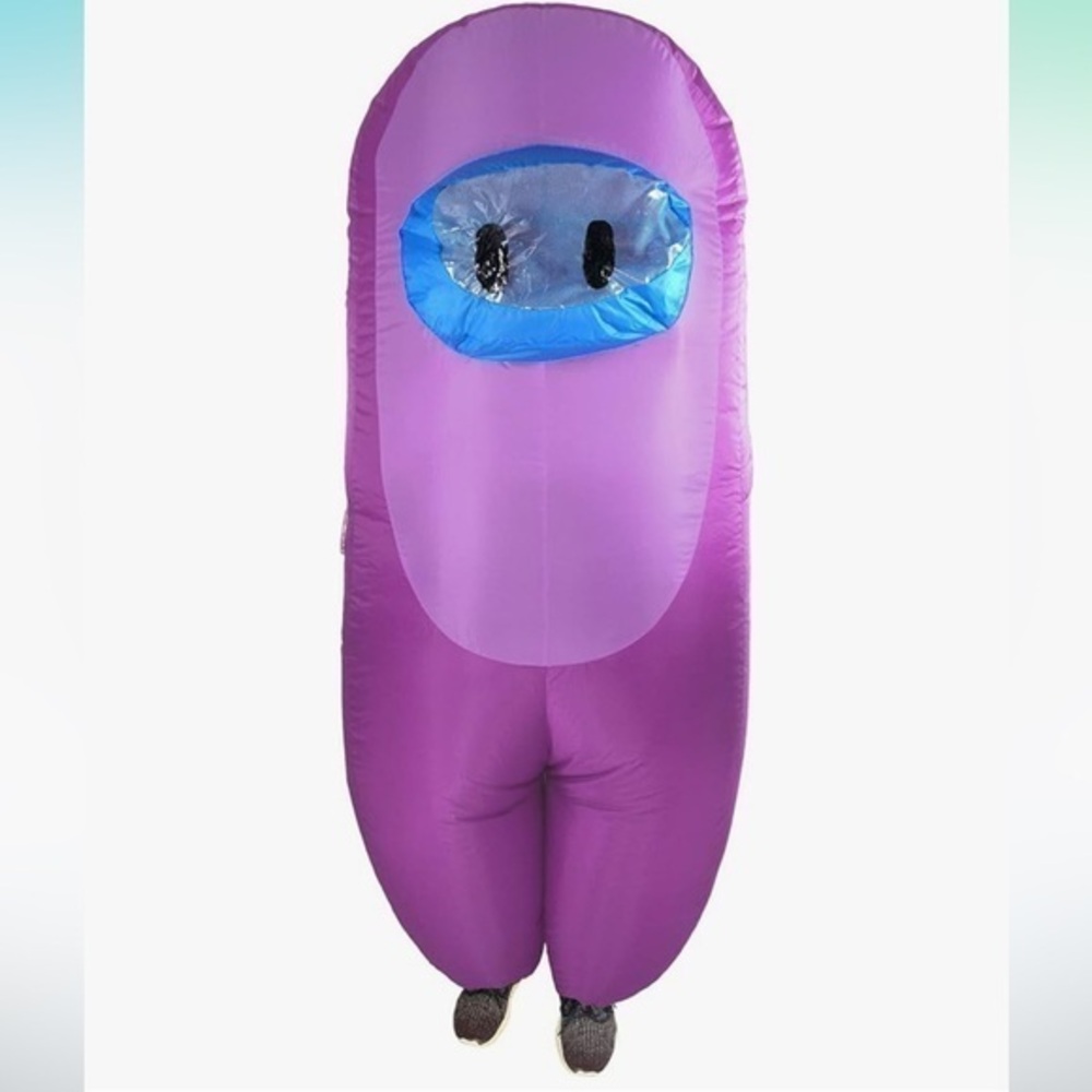 Child's Purple Imposter Sus Crewmate Killer Inflatable Costume Purple costume